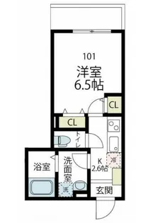 ZEHマンションⅡ【101号室号室】の間取り