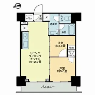 ザ・ライオンズフォーシア鶴見【9階】の間取り