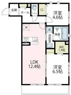 ヴァローレⅢ【106号室号室】の間取り