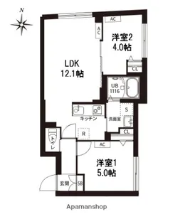 レピュア旗の台レジデンス【3階】の間取り