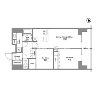 シーズンフラッツ大森西【11階】の間取り