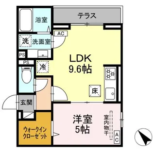 ドムスクレスト清新二丁目【1階】の間取り