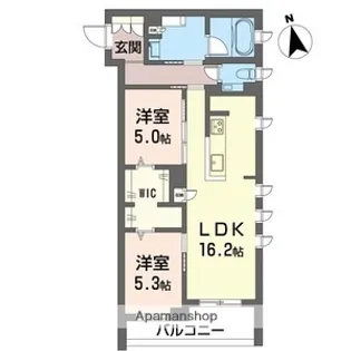 フェール シュヴァル【3階】の間取り