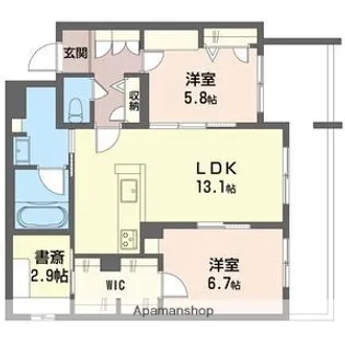 メゾン オルジュ【1階】の間取り