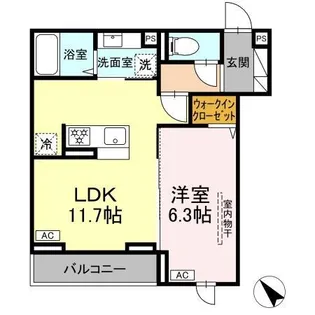 D PAINA 登戸II【2階】の間取り