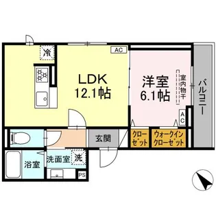 D PAINA 登戸II【2階】の間取り