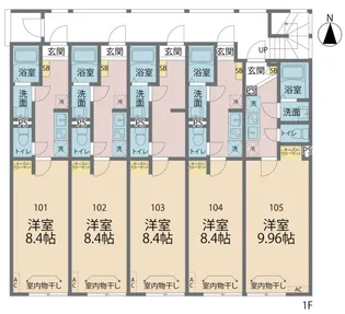 カインドネス本厚木南町【103号室号室】の間取り
