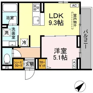 ジェルベーラ東柏ケ谷【2階】の間取り