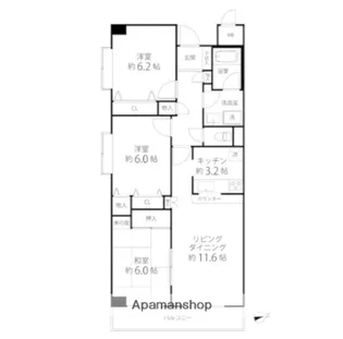 T’s garden横浜岸根公園【3階】の間取り