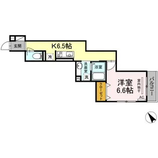 コンフォート新治【2階】の間取り