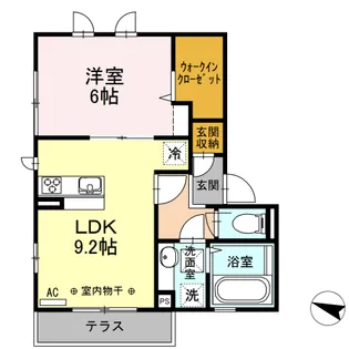 グレイスさくら【1階】の間取り