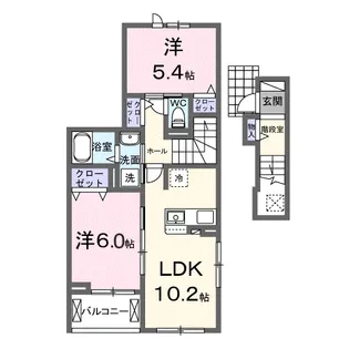 フォンテーヌⅤ【2階】の間取り