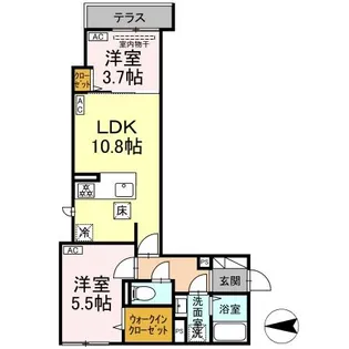 セレスティア西寺尾 A【1階】の間取り