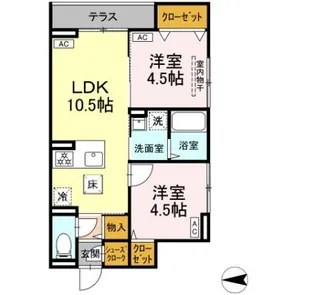 セレスティア西寺尾 I【1階】の間取り