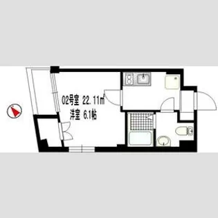 B’CASA蒲田【3階】の間取り