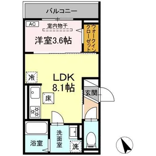 D PAINA 鷺沼【1階】の間取り
