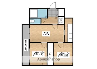 MACビューネ山手【2階】の間取り