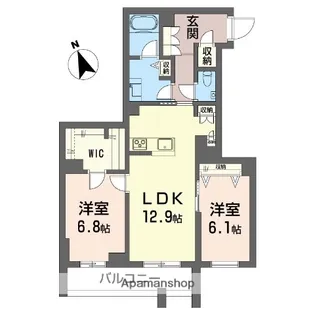 グランクロス サン【1階】の間取り