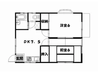 ハイム長瀬Ⅲ【2階】の間取り