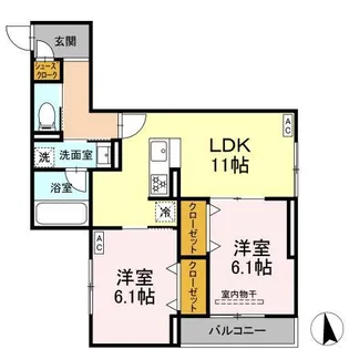 スリジエ【2階】の間取り