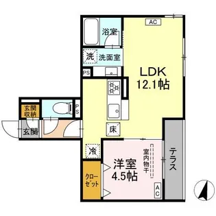 ブルマーレ湘南台【1階】の間取り