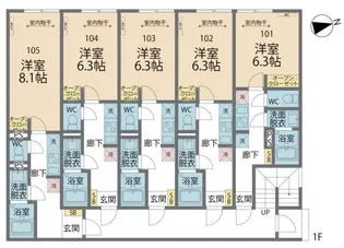 ポーラスター橋本【103号室号室】の間取り