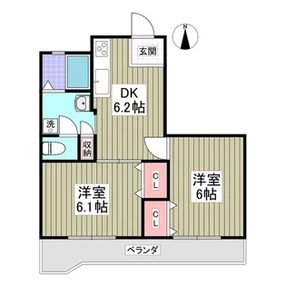 吉岡コーポ【4階】の間取り