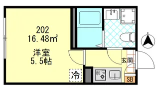 ムーンテラス多摩川【2階】の間取り