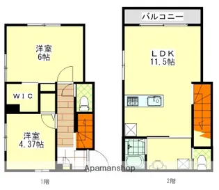 ヒルズ鶴峯【1階】の間取り