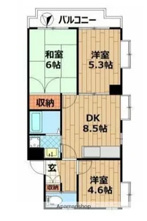 プリースメゾン御幸【1階】の間取り