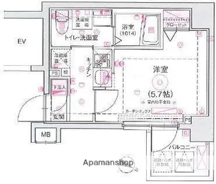 リヴシティ八丁畷【2階】の間取り