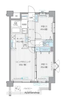 ライクリヴ北新横浜【4階】の間取り