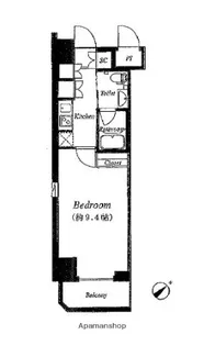 ライジングプレイス石川町【10階】の間取り