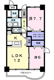 アンソレイエ アオキ【4階】の間取り
