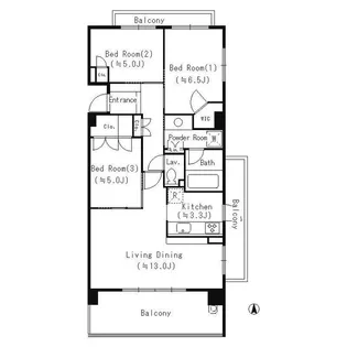 パークアクシス大船【6階】の間取り