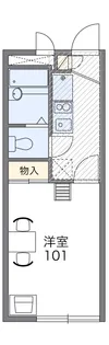 レオパレスメルベーユ【1階】の間取り