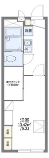 レオパレス新吉田シティーハウス【108号室】の間取り