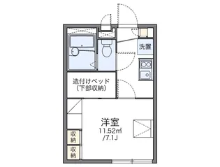 レオパレスF ファミーユ【2階】の間取り