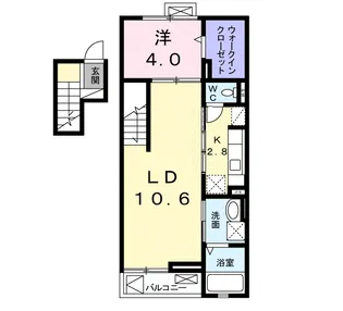 シエル・ブルー A【4階】の間取り