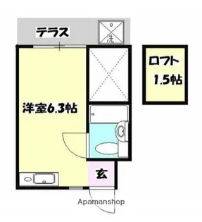 ベルポアン新丸子【1階】の間取り