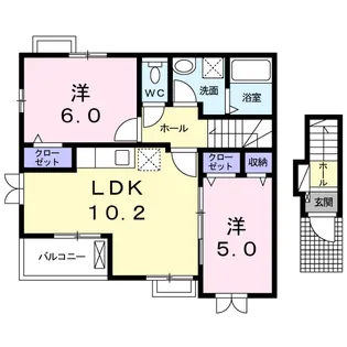 サンライズヒルⅥ【2階】の間取り