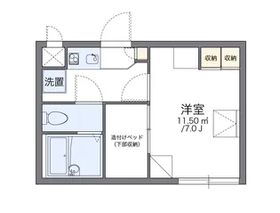 レオパレスシャルマン富士見【1階】の間取り