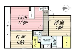北公園レジデンス【1階】の間取り