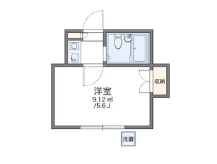 レオパレス衣笠第1【102号室】の間取り