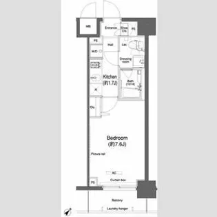 1Kの間取り画像