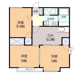 オーチャード・ヒルズ【2階】の間取り