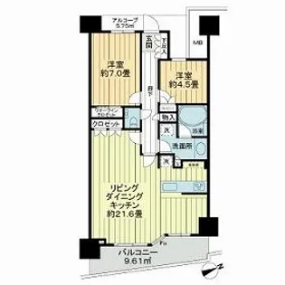 みなとみらいミッドスクエア ザ・タワーレジデンス【29階】の間取り