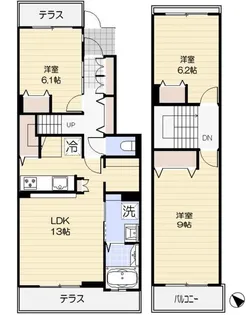 グラシア・フィス北寺尾 D棟【1階】の間取り
