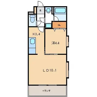 エスメラルダ【0205号室】の間取り