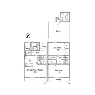 SKY GARDEN【1階】の間取り